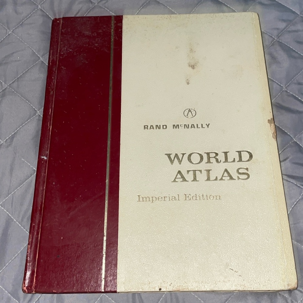 Vintage 1968 Rand McNally World Atlas Imperial Edition